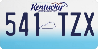 KY license plate 541TZX