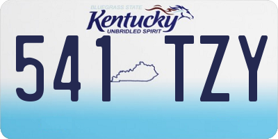 KY license plate 541TZY