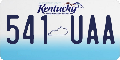 KY license plate 541UAA