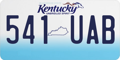 KY license plate 541UAB
