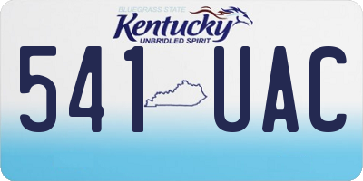 KY license plate 541UAC