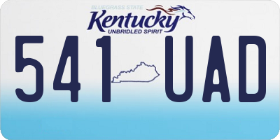 KY license plate 541UAD