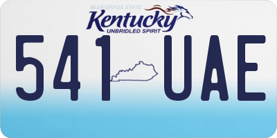 KY license plate 541UAE