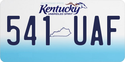 KY license plate 541UAF