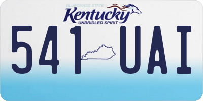 KY license plate 541UAI