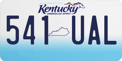 KY license plate 541UAL