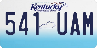 KY license plate 541UAM