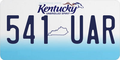 KY license plate 541UAR
