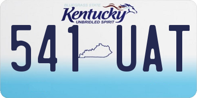 KY license plate 541UAT