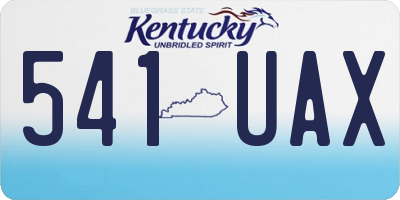 KY license plate 541UAX