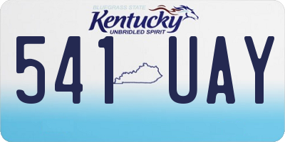 KY license plate 541UAY