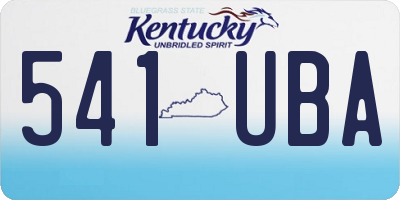 KY license plate 541UBA