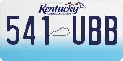 KY license plate 541UBB