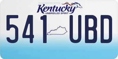 KY license plate 541UBD