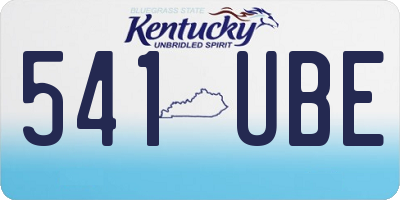KY license plate 541UBE