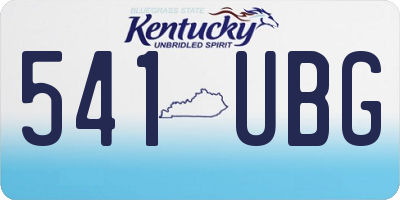 KY license plate 541UBG