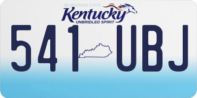 KY license plate 541UBJ