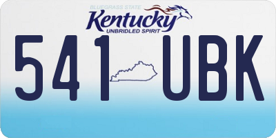 KY license plate 541UBK