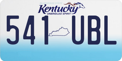 KY license plate 541UBL