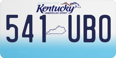 KY license plate 541UBO