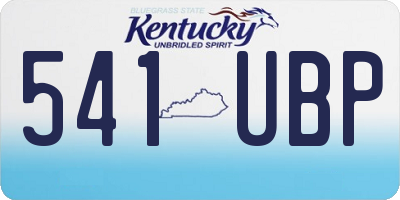 KY license plate 541UBP