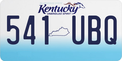 KY license plate 541UBQ
