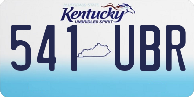 KY license plate 541UBR