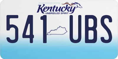 KY license plate 541UBS