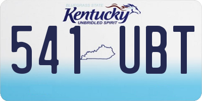 KY license plate 541UBT