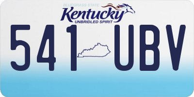 KY license plate 541UBV