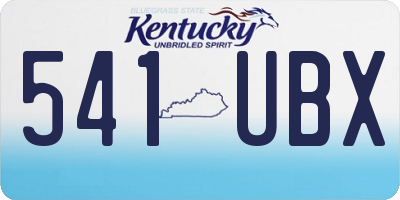 KY license plate 541UBX