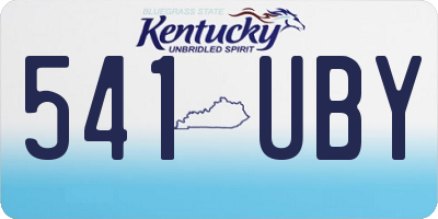 KY license plate 541UBY