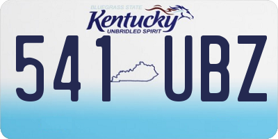 KY license plate 541UBZ