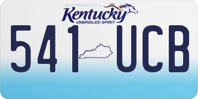 KY license plate 541UCB