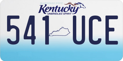 KY license plate 541UCE