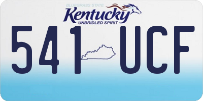 KY license plate 541UCF