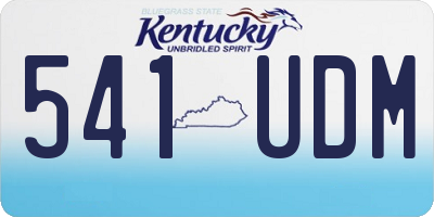KY license plate 541UDM
