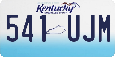 KY license plate 541UJM