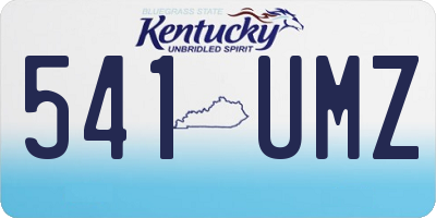KY license plate 541UMZ