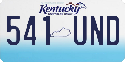 KY license plate 541UND