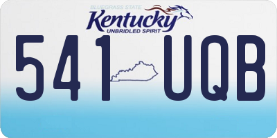 KY license plate 541UQB
