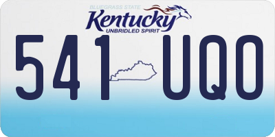 KY license plate 541UQO