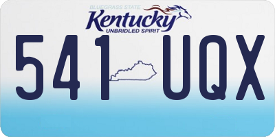 KY license plate 541UQX