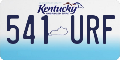 KY license plate 541URF