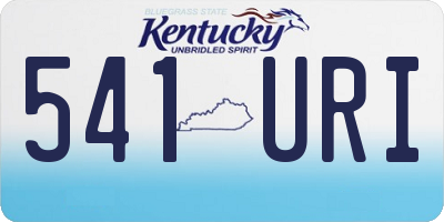 KY license plate 541URI