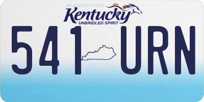 KY license plate 541URN