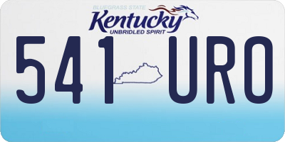 KY license plate 541URO