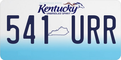 KY license plate 541URR