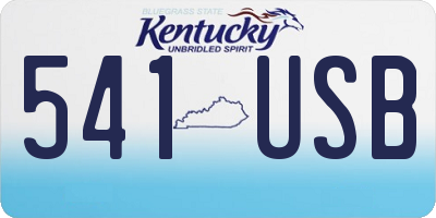 KY license plate 541USB