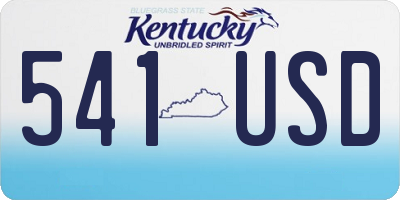 KY license plate 541USD